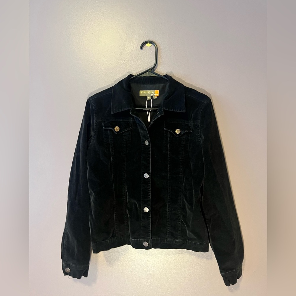 Black corduroy button up jacket